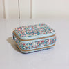 Diamond-set Double Zipper Jewelry Portable Storage Box With Mirror Ring Earrings Necklace Rhinestones Case Lipstick Makeup