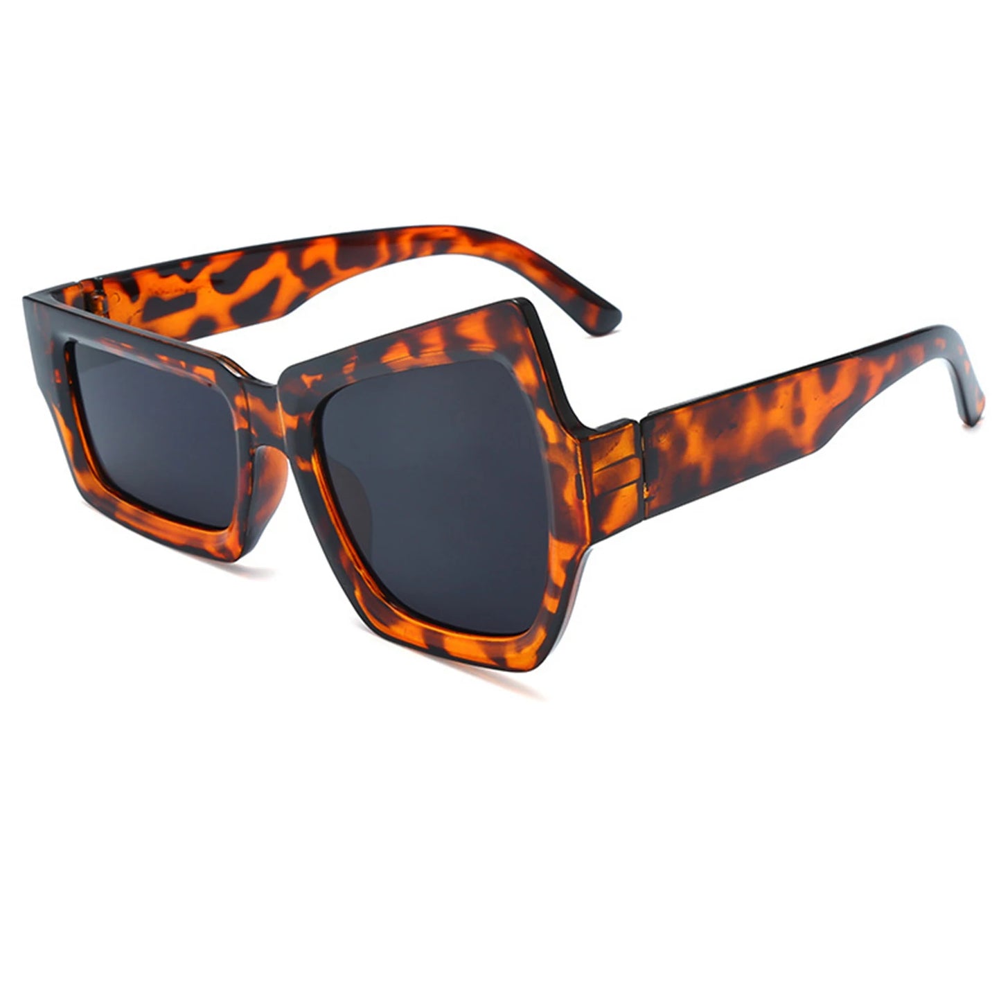 Fashion Irregular Square Sunglasses Funny Party Asymmetrical Sun Glasses Men Brand Designer Personality Black Sunglasses