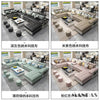 MINGDIBAO Fabric Sofa Set Furniture Living Room Sofa Set with USB and Stools / Big U Shape Cloth Couch Sofas for Home Furniture