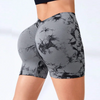 FITTOO Women V Back Shorts Cross High Waist Scrunch Butt Booty Leggings Workout Athletic Gym Cargo Bottoms Sexy Female Clothing