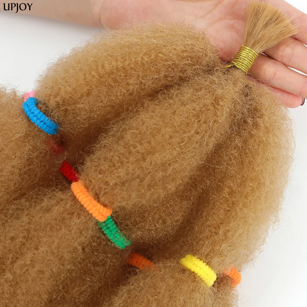 Afro Kinky Curly Hair Bulk Synthetic 12inch Ombre Marley Twists Braiding Hair #1B 4 27 30 33 99J Green Ombre Purple Brown Colors