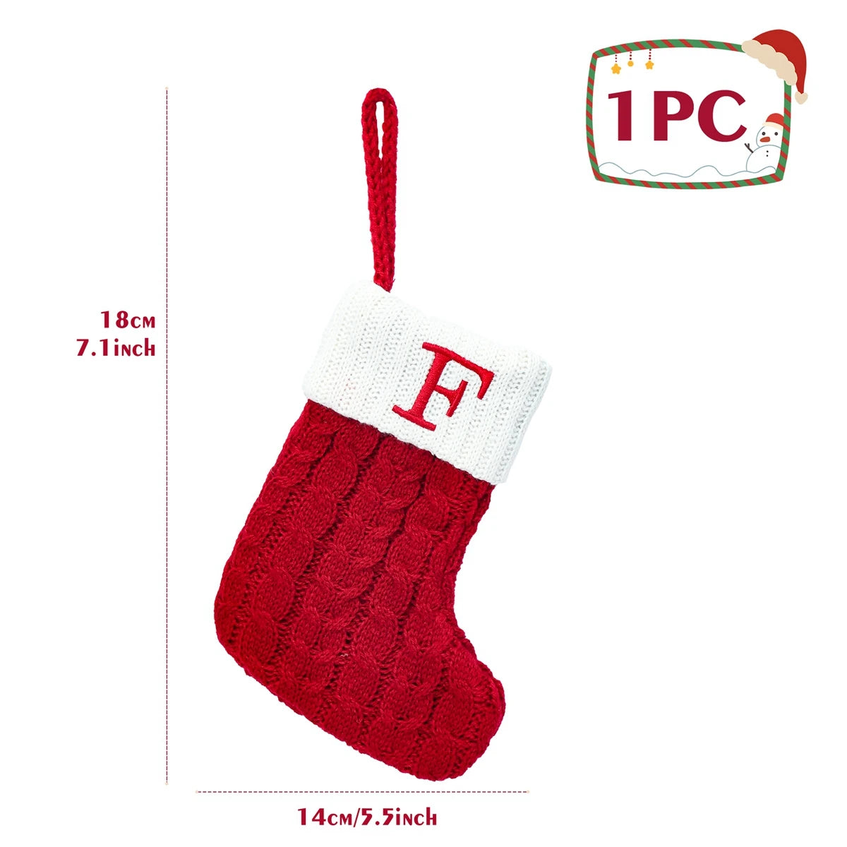 Christmas Socks Knitting Snowflake Letter Stocking Christmas Decoration For Home 2024 Xmas Tree Ornament Gift Navidad Natal 2024