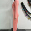 Znaiml Women O Neck Long Sleeve Straight Wide Leg Pants Rompers Office Lady Jumpsuits Pink Loose One Piece Overalls Streetwear