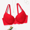 Beauwear Lace Trim Underwire Bra for Women Full Cup Molded Cup Bra Push Up Lingerie
