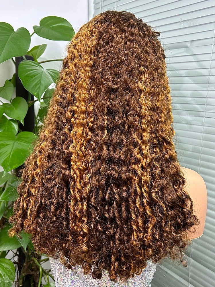 Natural Black 12A Double Drawn Burmese Curly Bob Human Hair Wigs for Women 250% Density Bouncy Curly Remy Human Hair Wigs