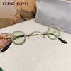 Fashion Diamond Round Sunglasses Women Luxury Rhinestone Shades UV400 Sun Glasses Female Punk Brand Designe Eyewear Men Eyeglass