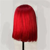 Hot Red Bob Wig 13x4 Lace Front Human Hair Wigs For Women Brazilian Bone Straight Red Colored Lace Frontal Wigs 10 12 14 16 Inch