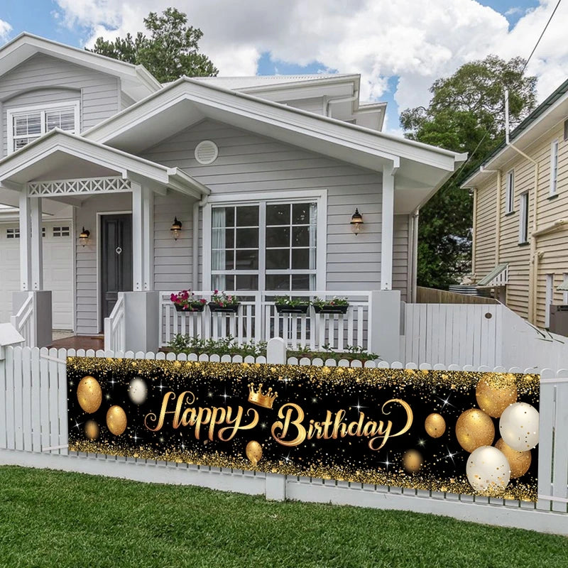 Happy Birthday Banner Birthday Party Decoration Kids Boys Girl Baby Shower Decoration Bunting Garland Banners Flags Anniversary