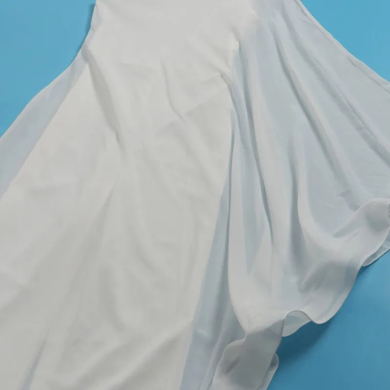 Sexy Chic Women One Shoulder Jumpsuit Chiffon Long Sleeve Prom Party Clothes Designer One Piece Ruffles Rompers 2023