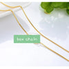 14k Orginal Gold Color Necklace Chain for Women Box Chain Snake Bone/starry/Cross Chain 18 Inches Necklace Fine Jewelry Gifts