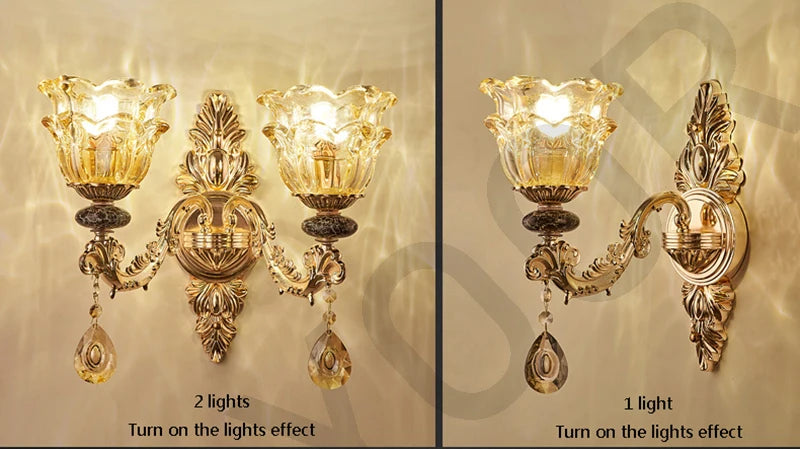 Chandelier Living Room Grand Luxury Crystal Lamp Dining Room Bedroom Decoration French Retro Chandelier Lighting Fixtures