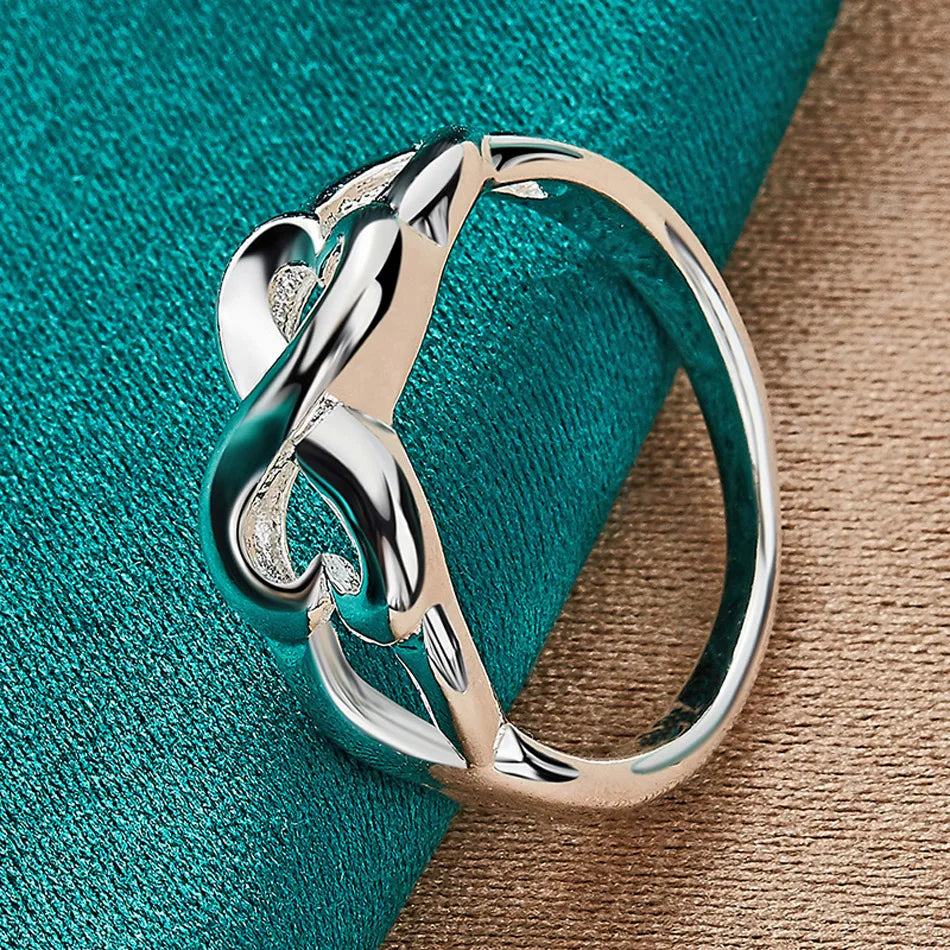 925 sterling silver lady women Valentine's Day gift creative ring necklace stud earrings fashion jewelry set wedding party nice