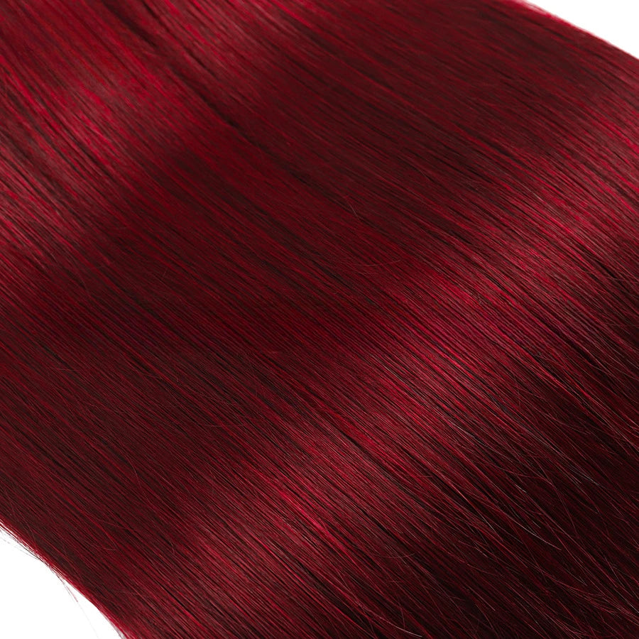 99j Burgundy Straight Human Hair Bundles 1/2/3Set 100g/Pc 10A Grade Brazilian Remy Hair Double Weft Hair Extensions Full End