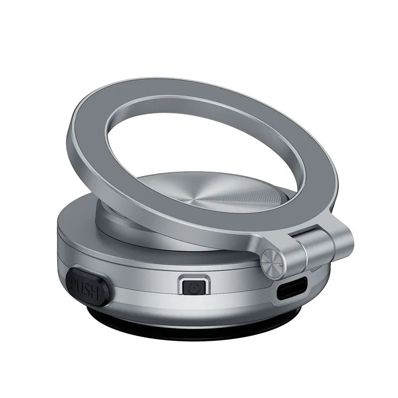 For Magsafe Magnetic Vacuum Car Phone Holder Suction Cup Folding Universal Navigation Stand Bracket For IPhone/Samsung/Xiaomi