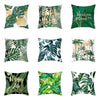 45cm Cushion Case Removable Polyester Green Plant Print Pillowcase Tropical Leaf Cactus Monstera Throw Cushion Cover Home Decor