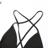 Weird Puss Hipster Fitness Jumpsuit Women Backless Sleeveless Deep v-Neck Cross Bandage Skinny Stretch Workout Sporty Streetwear