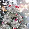 Silver Glitter Christmas Flowers Silver Xmas Tree Artifical Flower Ornaments Merry Christmas Decoration For Home Party New Year