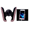 Car Phone Holder Women Diamond Crystal Car Air Vent Mount Clip Mobile Phone Holder Stand in Car Bracket Interior Accessories