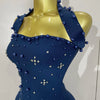 2025 Luxury Shining Diamonds Pearls Sleeveless Bodycon Bandage Long Dress Women Celebrate Evening Party Elegant Birthday Gowns