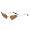 2024 new rimless glasses personalised wings runway fashion women's sunglasses