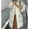 EVNISI Women Zipper Up Pockets Down Coat oversize Loose Coat Turtleneck Thicken Long Coat Women Casual Parkas 2024 Autumn Winter