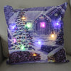 45cm Glowing Santa Claus Pillowcase with Led Lights 2023 New Year Decoration for Home Christmas Ornament Decor Led Cushion Cover