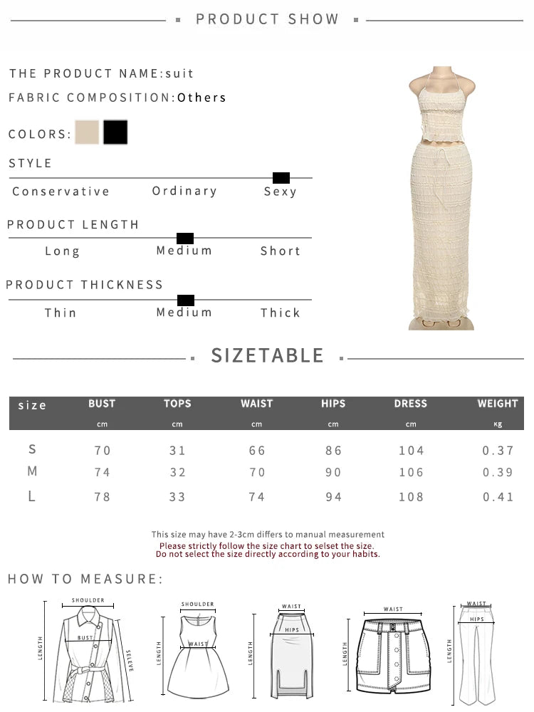 Weird Puss Mesh Backless 2 Piece Set Women Halter Lace-Up See Through Crop Tops+Loose Elegant Long Skirts Vacation Trend Outfits