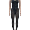 Znaiml Luxury Birthday Night Club Party One Piece Rompers and Jumpsuits for Women Sexy Mesh Sheer Colourful Diamonds Overalls
