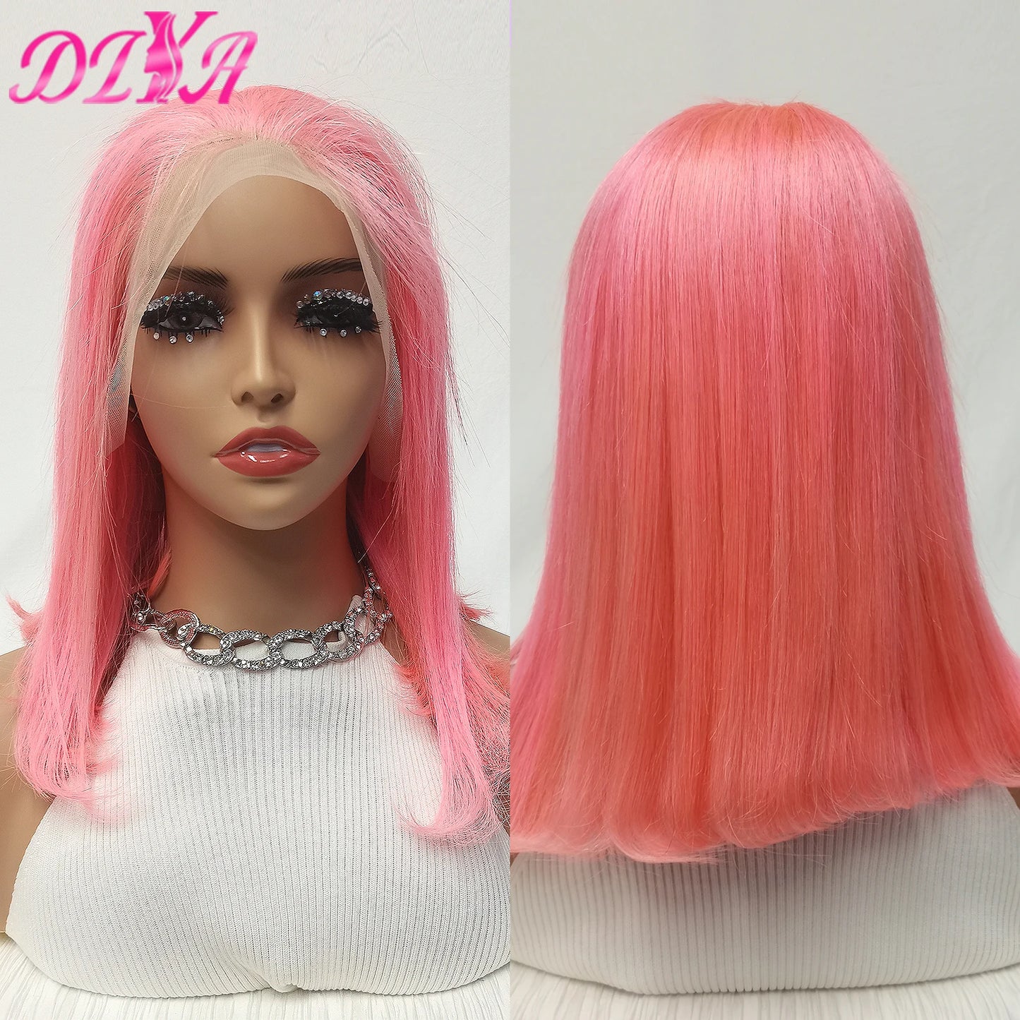 Blue Bob Wigs Human Hair 13x4 HD Lace Frontal Wig Human Hair Pre Plucked 180% Density Straight Short Blue Bob Wigs for Women