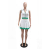 CM.YAYA Women's Set Sleeveless V-neck Vest  + Pleated Skirts 2025 Summer Cute Street Beach Two 2 Piece Sets Outfits Tracksuit