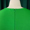 2024 summer new short sleeve V-neck waist solid color Tunle pencil skirt dress