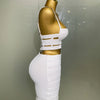 2025 New Arrival High Quality Women Sexy Bandage Tops Fashion Pencil Skirts Set Nightclub Party Celebrate Women's Set