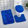 3pcs Bathroom Mat Set for Bathroom Silk Tie-Dye Toilet Soft Non Slip Rug Shower Carpets Toilet Lid Cover Floor Mats for Hallway