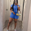 HLJ High Quality Women's Shorts Outfits Cotton Crop Jacket+Bodysuits 2 Piece Set Casual Vintage Two Piece Set Women's Spring New