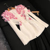 TWOTWINSTYLE Sweet Spliced Appliques Blazers For Women V Neck Long Sleeve Spring Temperament Coat Female Fashion New KJA533232