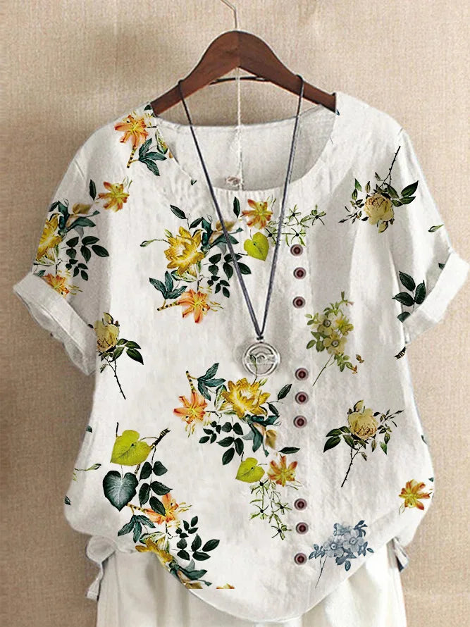 Summer Short Sleeve T-shirts Woman Camisetas Fashion Tops Tee Print Loose Tshirt Ladies Casual Blusas T Shirt Women Clothes