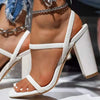Shoes for Women Plus Size 35-43 Sandals Pumps Summer Fashion Open Toe High Heel Female Thin Belt Thick Heel Party Casual Shoes