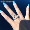 Full Micro Paved CZ Hollow Heart Ring High Quality Iced Out Bling Cubic Zirconia For Women Girlfriend Valentines Finger Jewelry