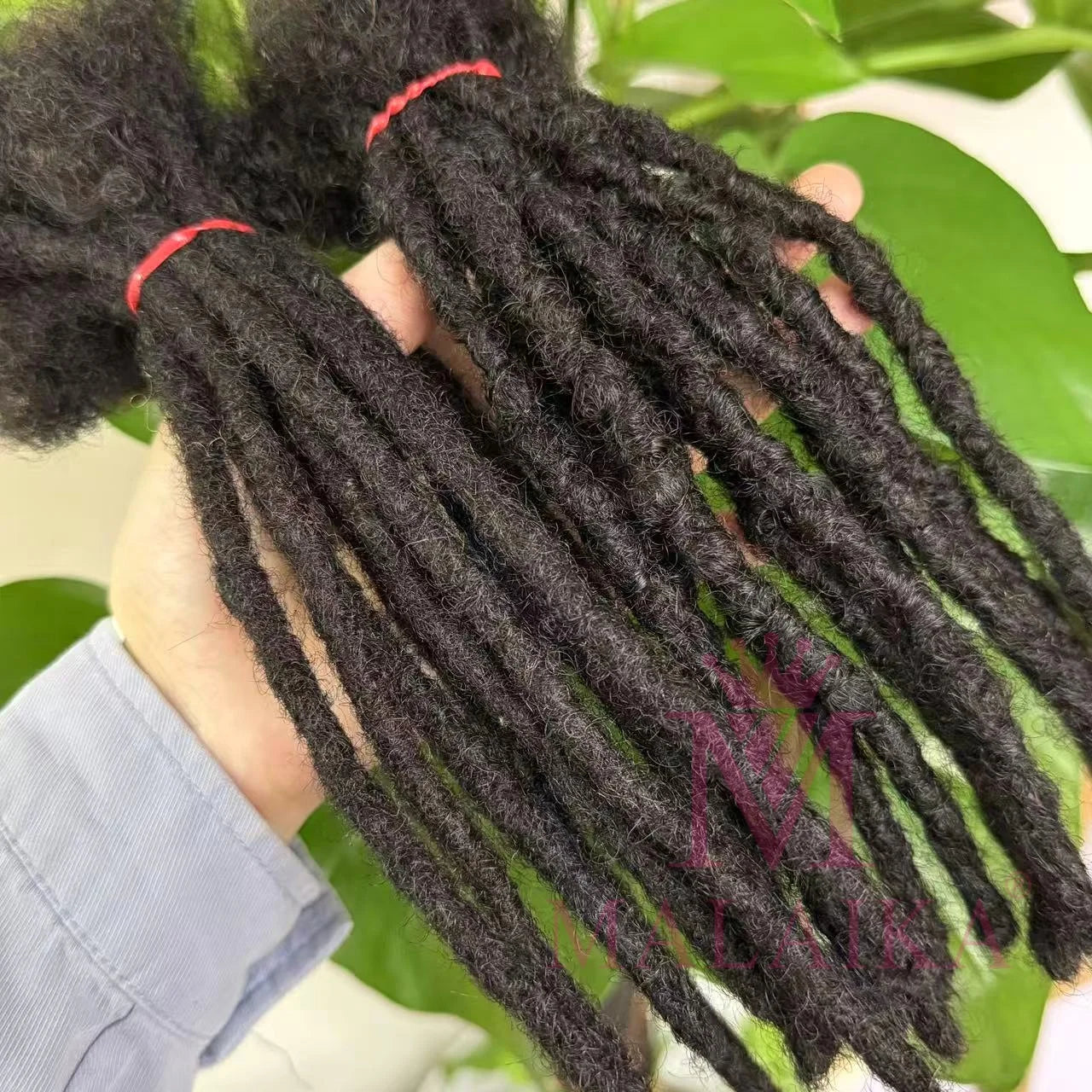 Malaika Locs Extension Human Hair 8 Inch Full Handmade Permanent Dreadlock 0.6cm Dreadlock Extension 30 Str Human Hair Locs