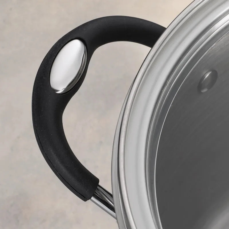 4-Piece Stainless Steel 3-Quart Steamer and Bain-A-Bailow Set for Soups, Stews, and Pasta