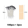 103pcs Waxed Cotton Candle Wicks Set with Stand Original Smokeless Candle Wicks Soy Oil Wax Core Woven Making Candles Supplies