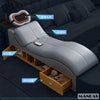Linlamlim Luxury King Size Genuine Leather Bed / Tech Smart Bed / Multifunctional Ultimate Beds / Massage Bed with USB,Projecter
