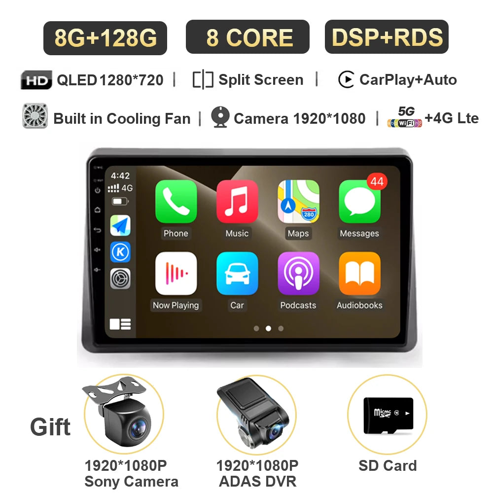Android 14 Carplay Auto For Renault Master 2019 2020 2021 2022 Car Radio Navigation DVD Video Player 2 Din Stereo 360 Camera DSP