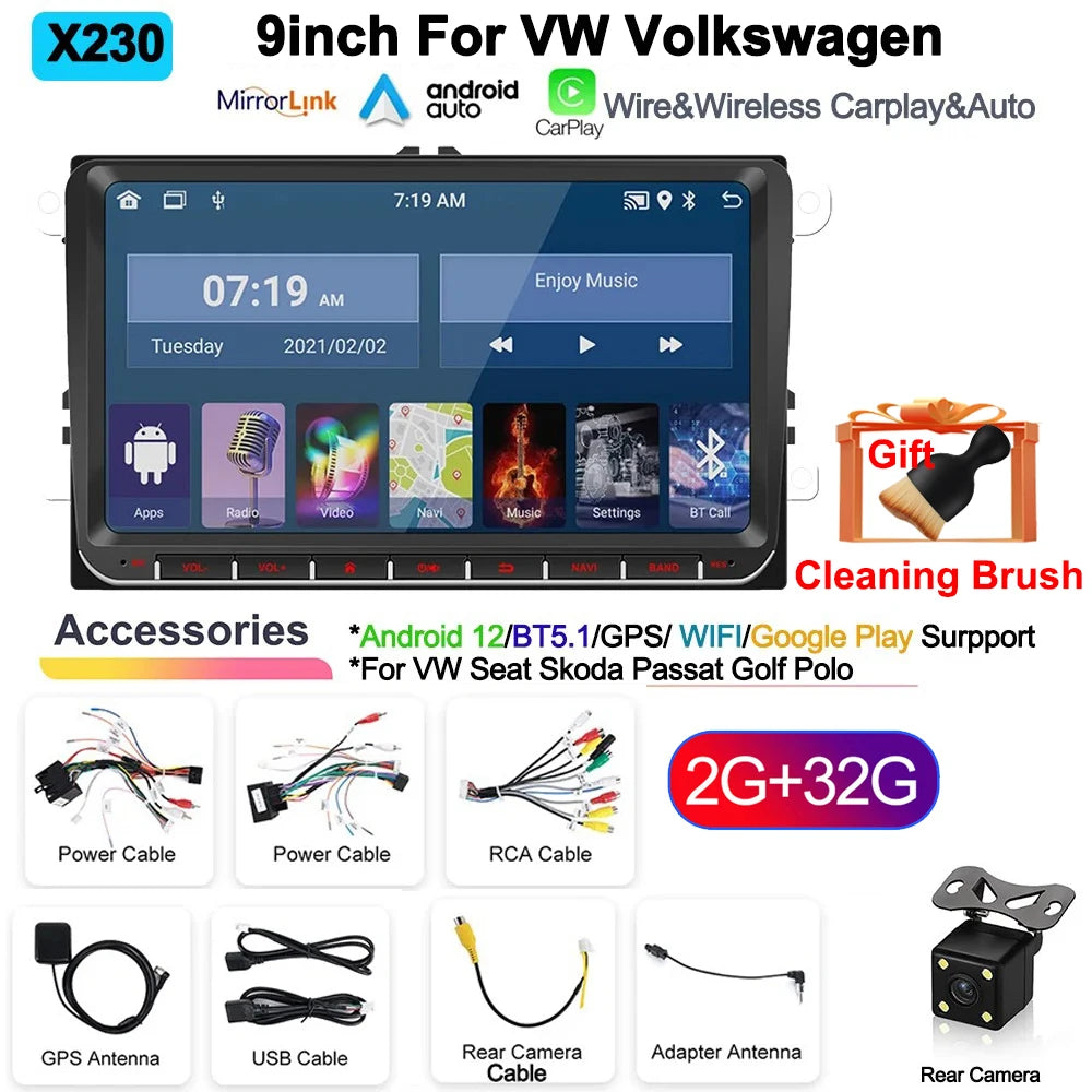 Android 13 Car Radio For VW Volkswagen Golf 5 6 Touran Passat B6 Jetta MK5 MK6 Autoradio Multimedia Player Smart car systems