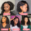 Brazilian Deep Water Wave Bob Wig 13x4 Lace Frontal Wig 100% Human Hair Short Curly 4x4 Closure Wig Preplucked Remy Hair 14 Inch