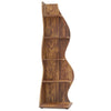 Tribesigns Corner Shelf, Modern 5-Tier Wall Corner Bookshelf, Stylish Corner Small Bookcase Storage Rack Plant Stand
