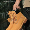 Boots Men High Top Boots High Quality Women Leather Shoes Fashion Outdoor Sneakers Men Lace Up Non-Slip Ankle Boots for Couple