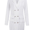 Women Blazer Elegant Office Lady Dress Long Sleeve Black White Spring Summer Female Causal Fashion  Large Size Suit