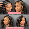 200% Density 13x4 Curly Short Bob Body Wave Lace Frontal Wig 12 14 16 Inch Closure Brazilian Remy 100% Human Hair Wigs For Women