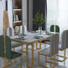 Unique Luxury Table Chairs Modern Legs Metal Design Rectangular Dining Table Space Saving Nordic Mesa De Comedor Funiture